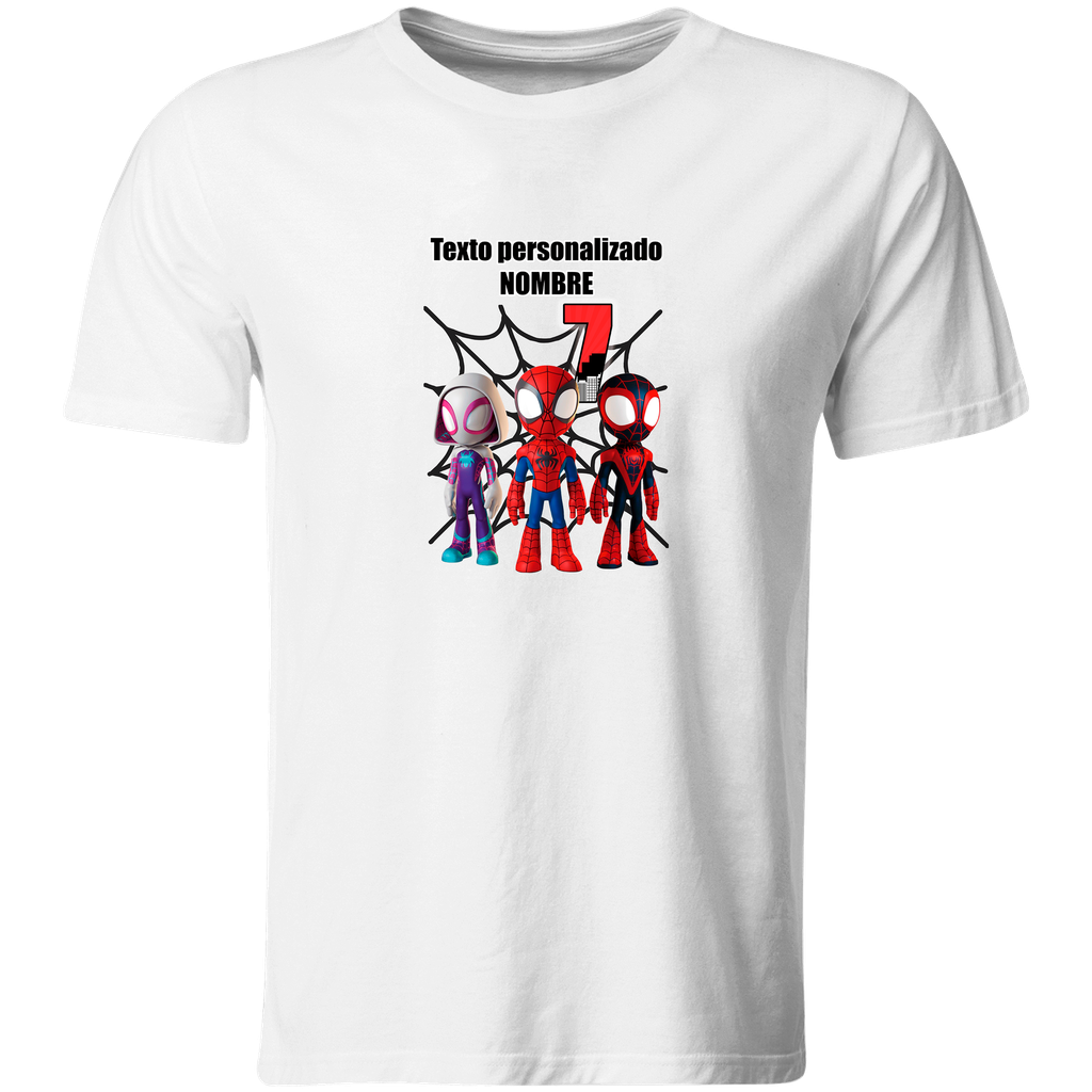 Playera Personalizada Cumpleaños Pc12. Hombre Araña Friends