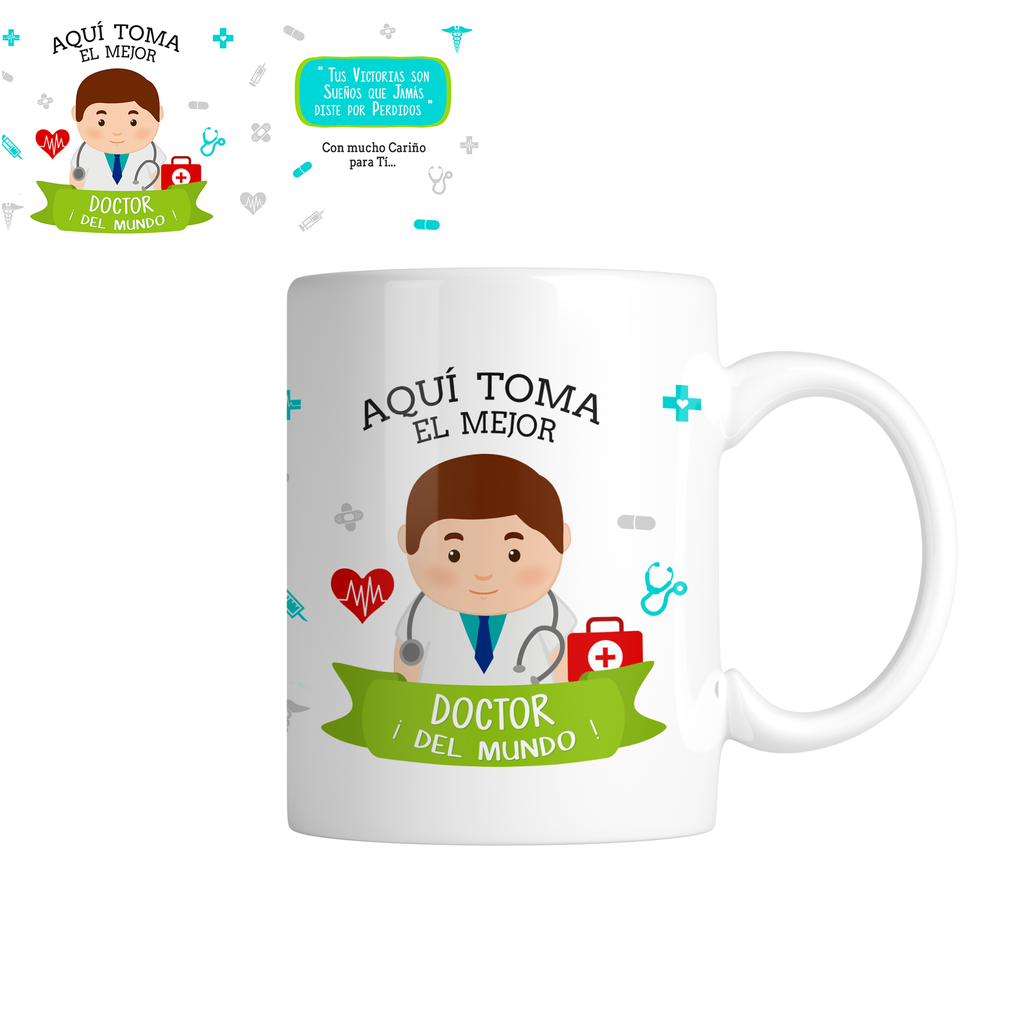 Taza TAP2. Aquí toma el mejor doctor (Con nombre)