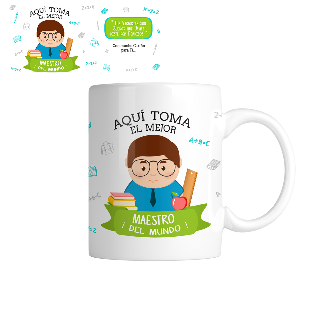 Taza TAP4. Aquí toma el mejor maestro (Con nombre)