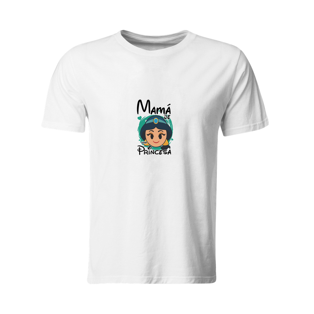 Playeras mamá e hijos:  Mamá de una princesa | Princesa Jazmín | DM625 (Recto​, Mamá)
