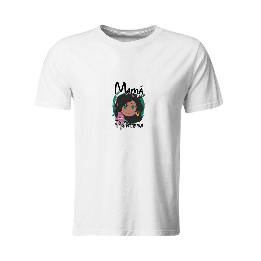 Playeras mamá e hijos:  Mamá de una princesa | Princesa DM644 (Recto​, Mamá)