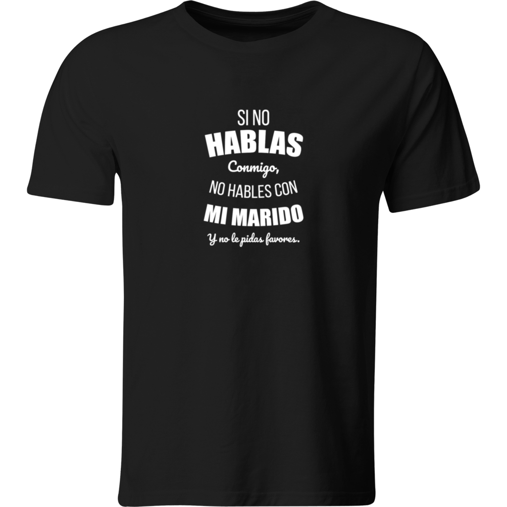 Playera Color Lk207. Frase Esposa Marido Advertencia