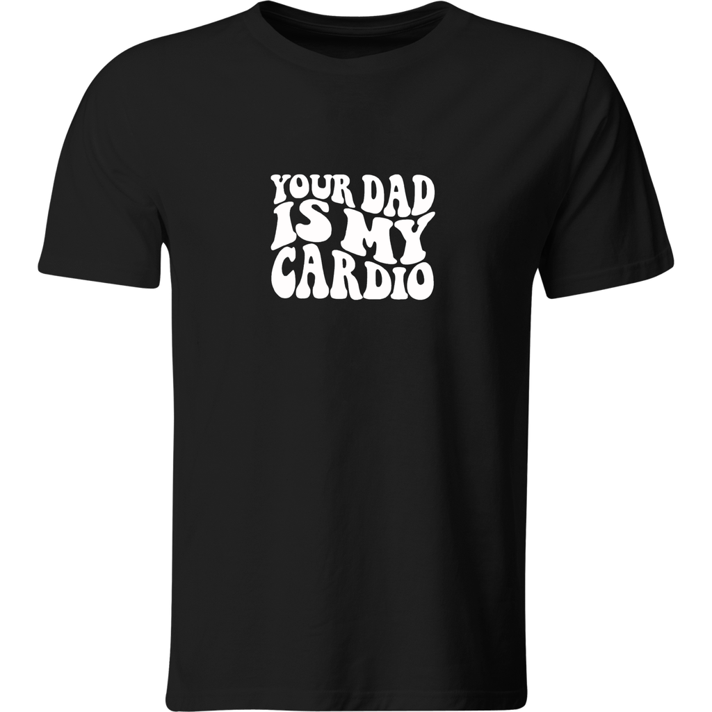 Playera Color Lk464. Frase meme tu papa es mi cardio. Sugar
