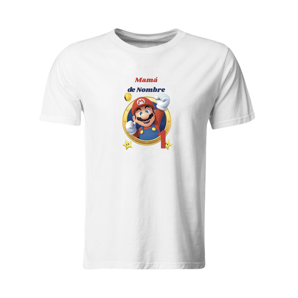 Playera Personalizada Cumpleaños Pc1. Fiesta Mario