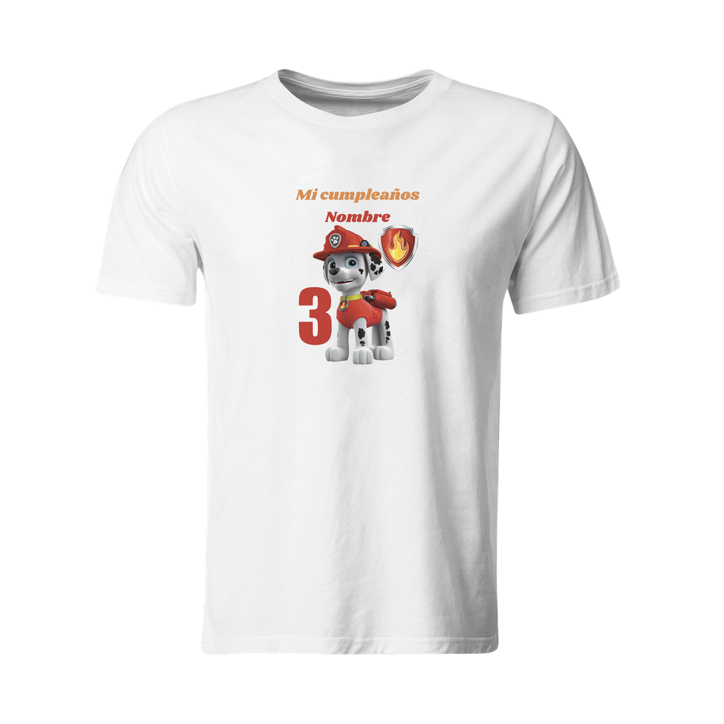 Playera Personalizada Cumpleaños pc4. Fiesta Marshall