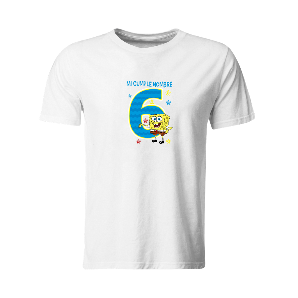 Playera Personalizada Cumpleaños Pc5. Fiesta Bob caricatura