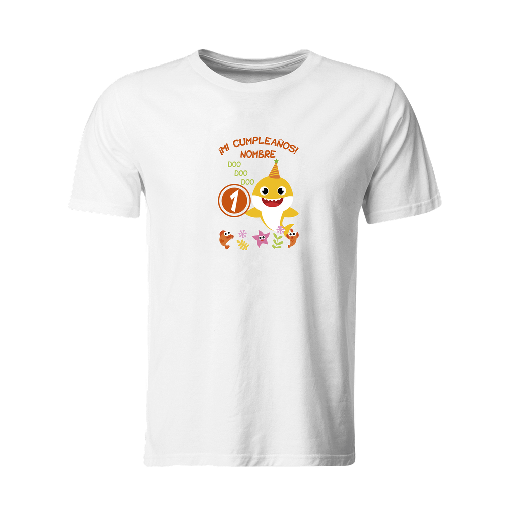 Playera Personalizada Cumpleaños Pc7. Fiesta bebé shark