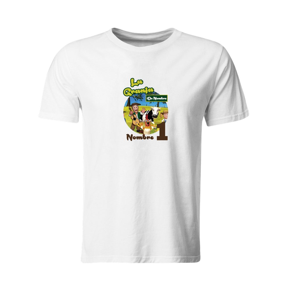 Playera Personalizada Cumpleaños Pc8. Fiesta la granja
