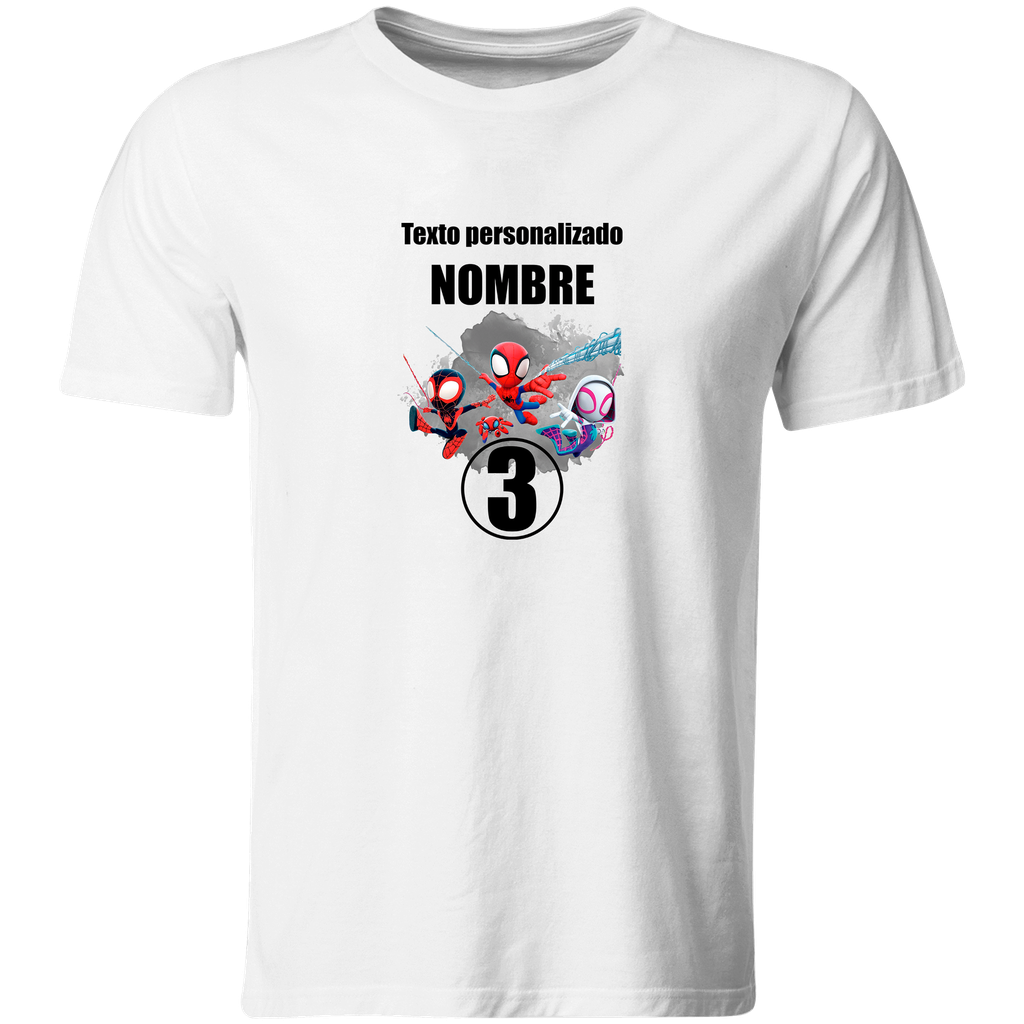 Playera Personalizada Cumpleaños Pc13. Hombre Araña Friends