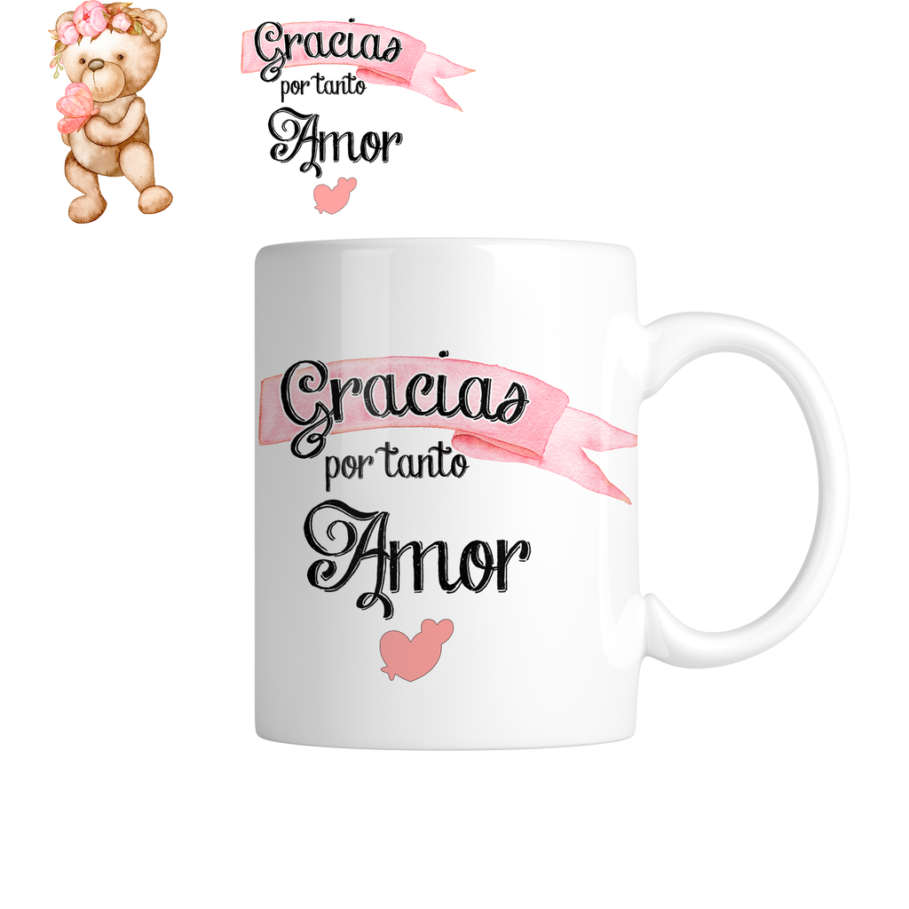 Taza TZ14. Taza osita: Gracias por tanto amor
