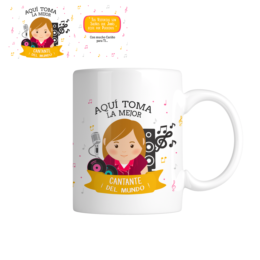 Taza TAP1. Aquí toma la mejor cantante