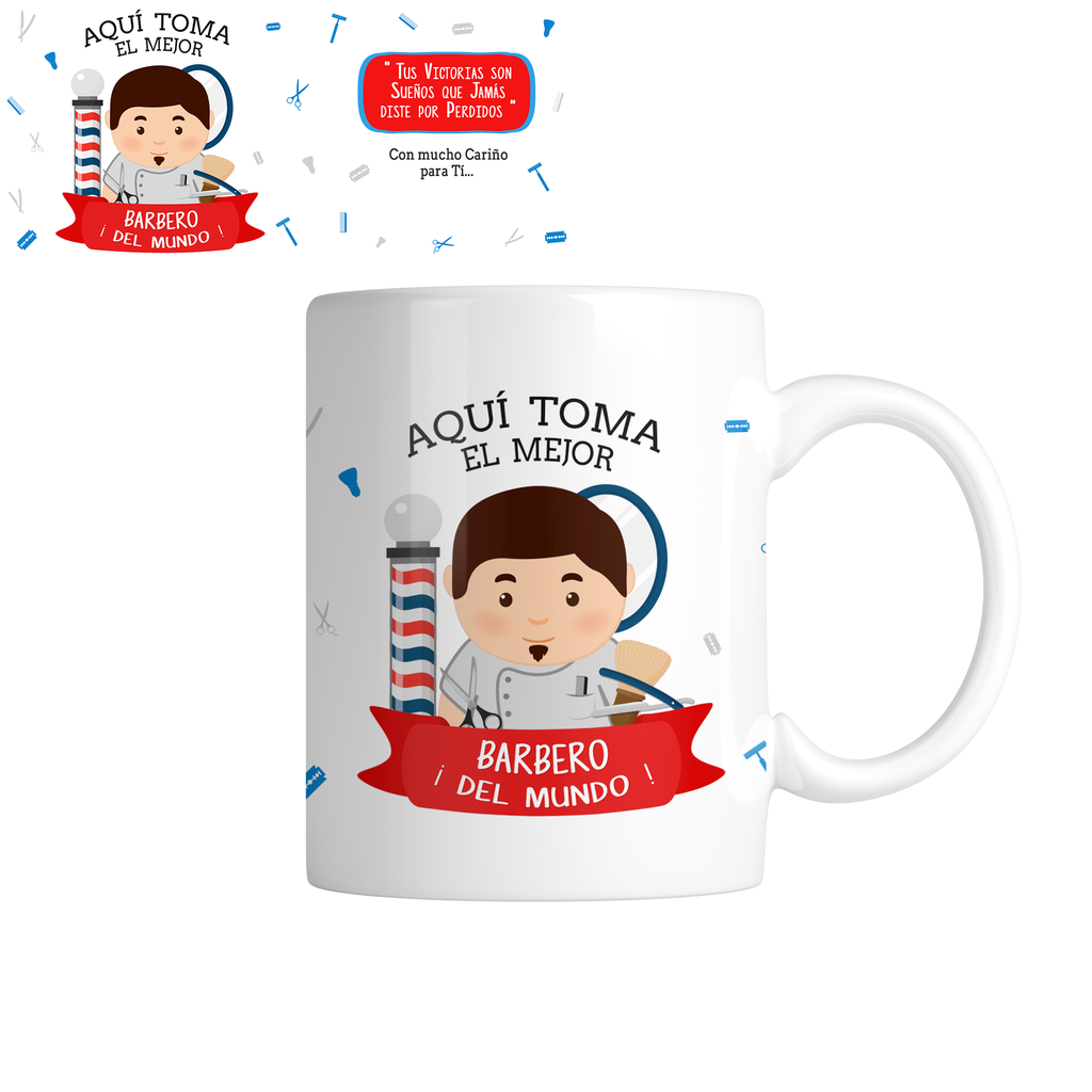 Taza TAP16. Aquí toma el mejor barbero