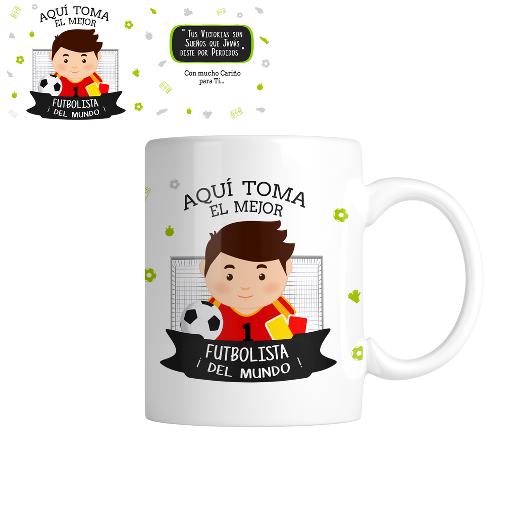 Taza TAP18. Aquí toma el mejor futbolista