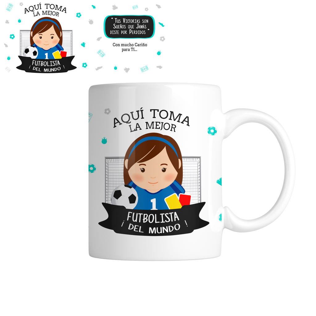 Taza TAP19. Aquí toma la mejor futbolista