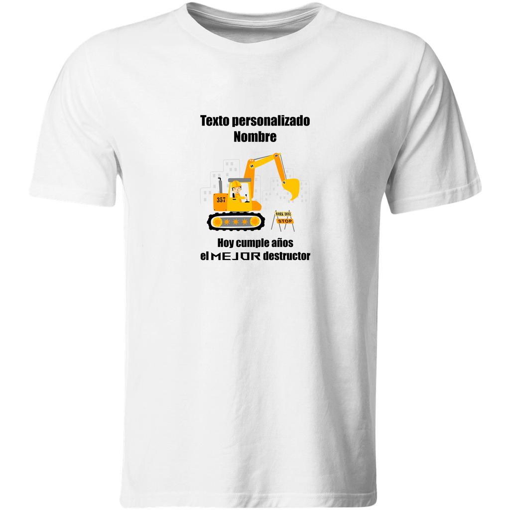 Playera Personalizada Cumpleaños Pc18. maquina excabadora