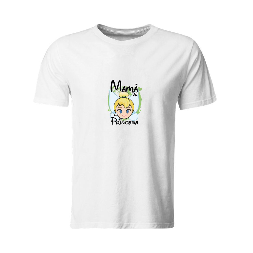 Playeras mamá e hijos:  Mamá de una princesa | Tinkerbell Campanita | Peter Pan. DM637