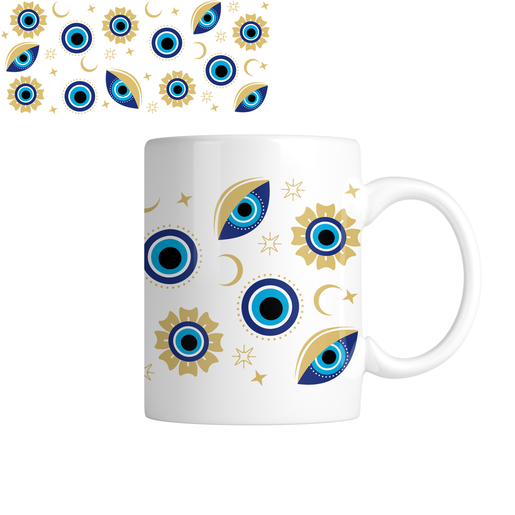 Taza TAE35: Ojo turco. Aesthetic vintage kawaii motivation