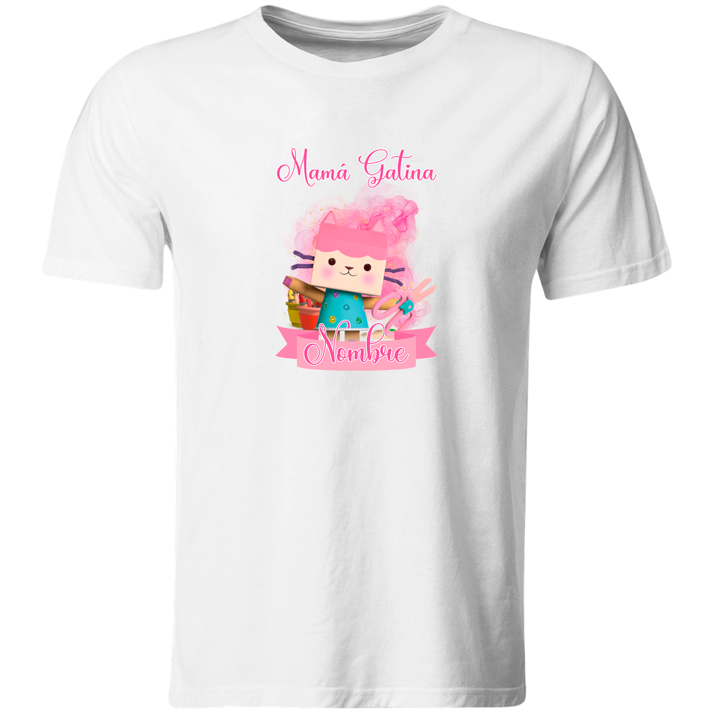Playera Personalizada Cumpleaños Pc37. Fiesta mamá gatina