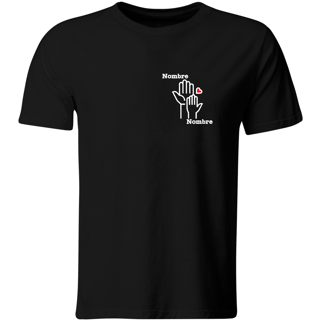 Playera Bordada BDP2. Día del padre personalizada mano + nombres