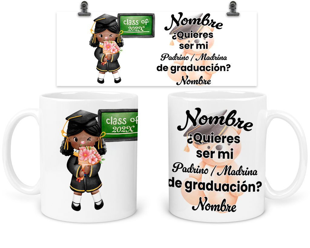 Taza Personalizada Para Padrinos De Graduación. Tpg5