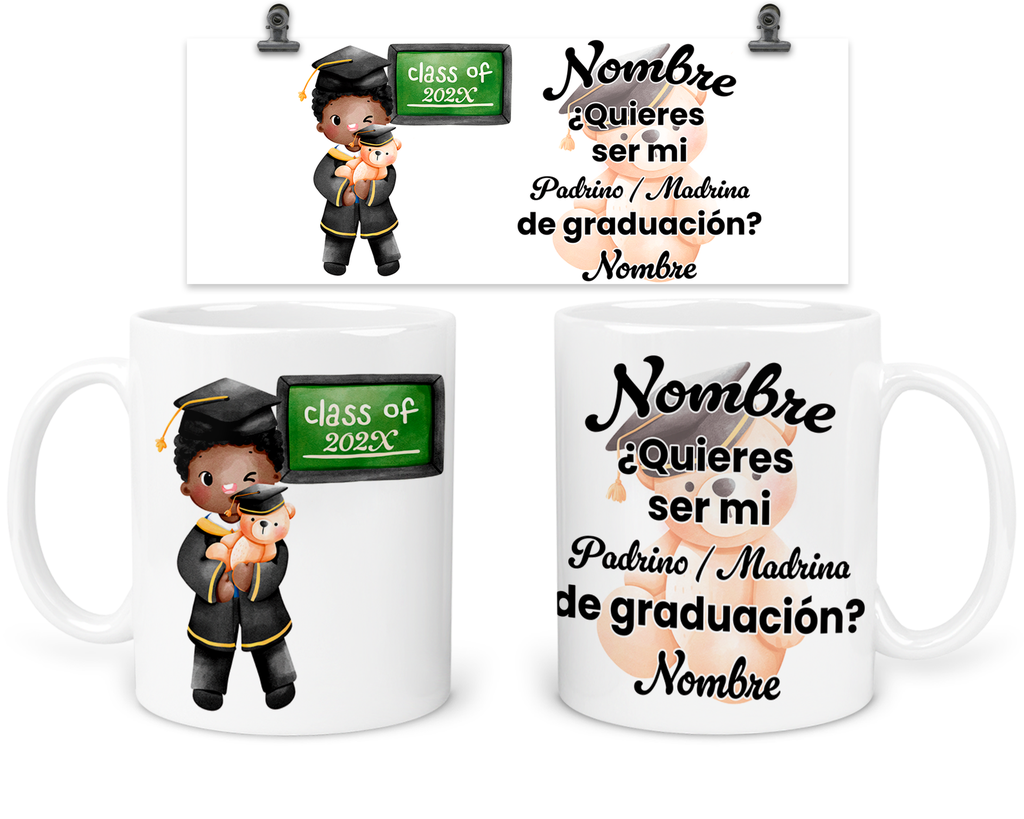 Taza Personalizada Para Padrinos De Graduación. Tpg10