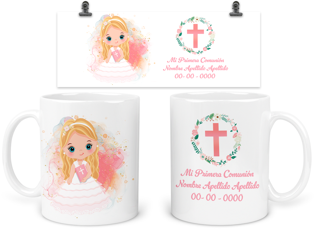 Taza Para Recuerdo De Comunión Tpc1. Regalos Para Invitados