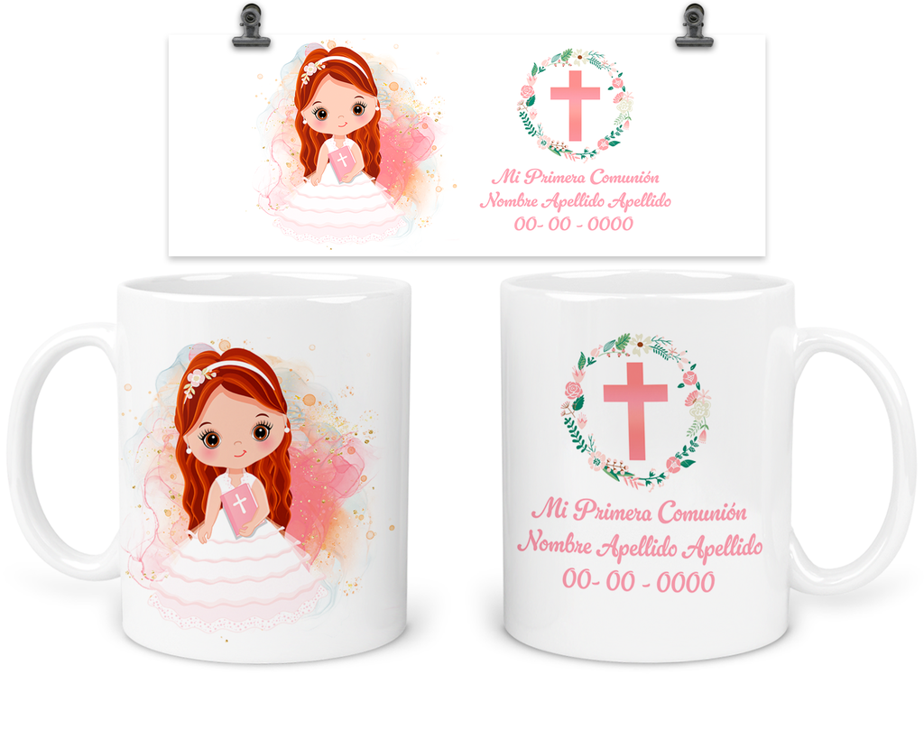 Taza Para Recuerdo De Comunión Tpc3. Regalos Para Invitados