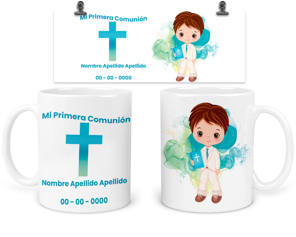 Taza Para Recuerdo De Comunión Tpc6. Regalos Para Invitados