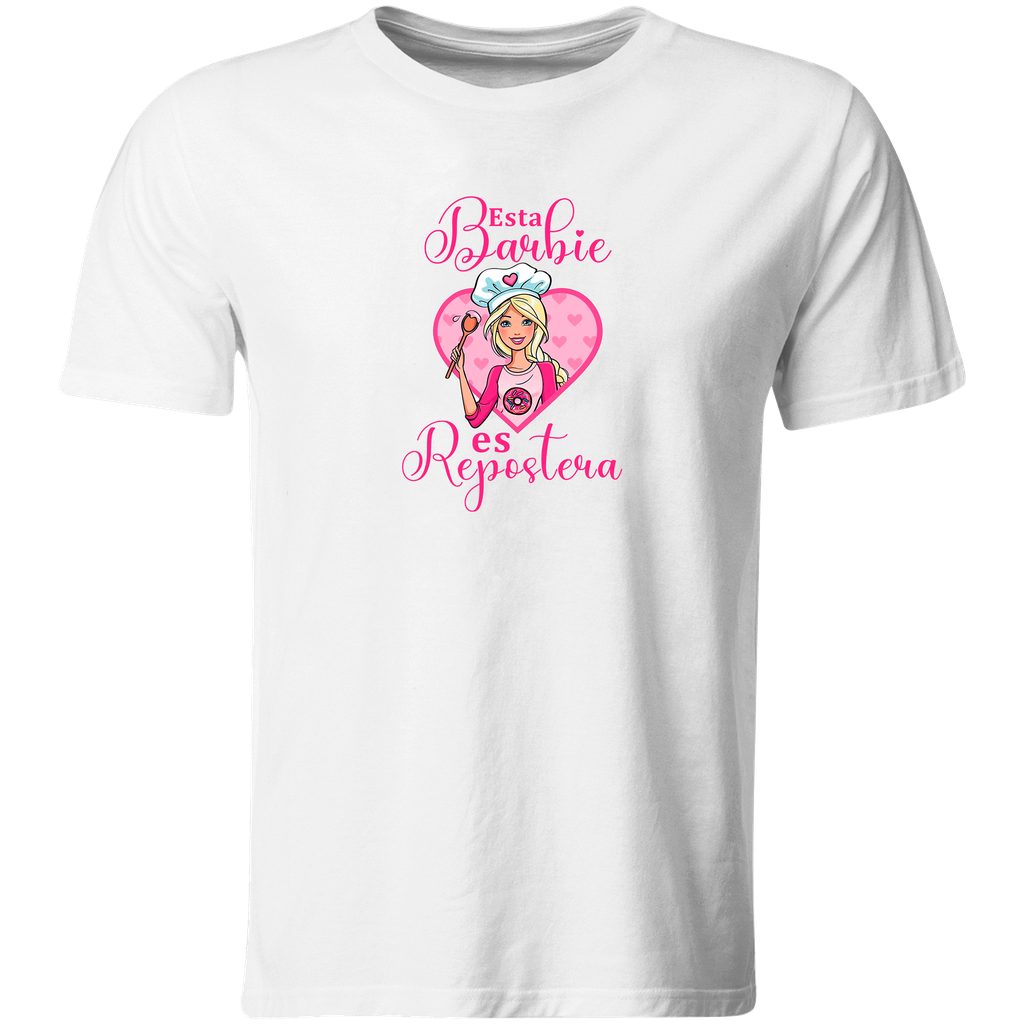 Playera Individual Lk635. Barbie repostera, silueta, muñeca