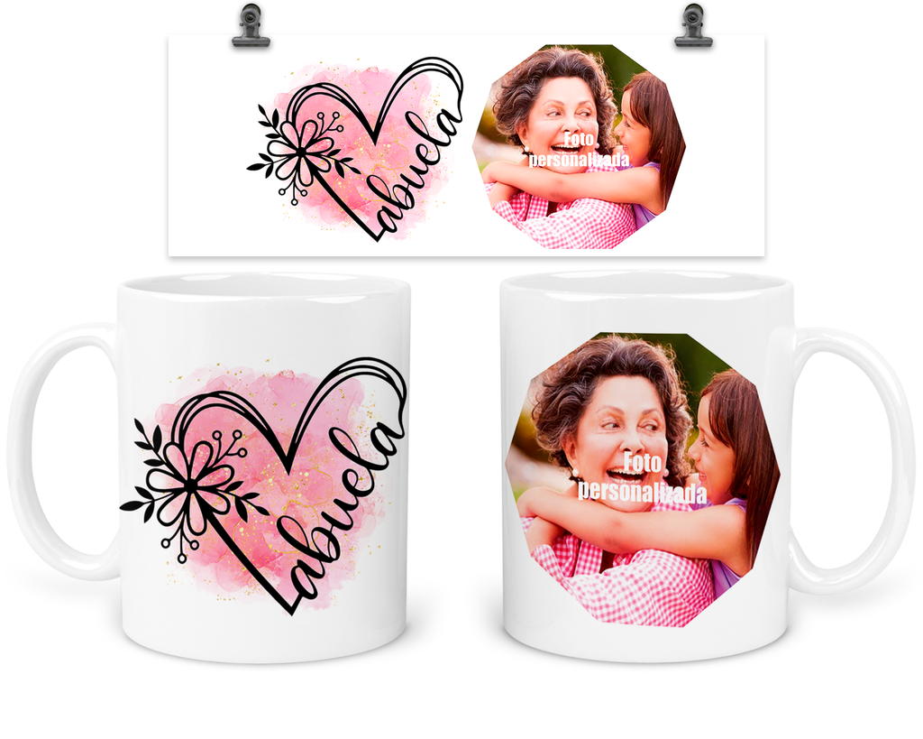 Taza 11 Oz Tda3. Dia Del Abuelo Personalizada Con Foto