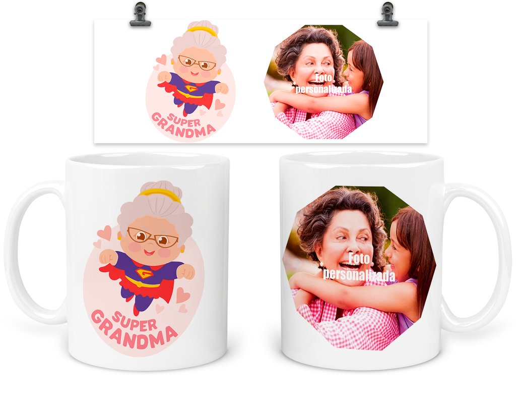 Taza 11 Oz Tda7. Dia Del Abuelo Personalizada Con Foto