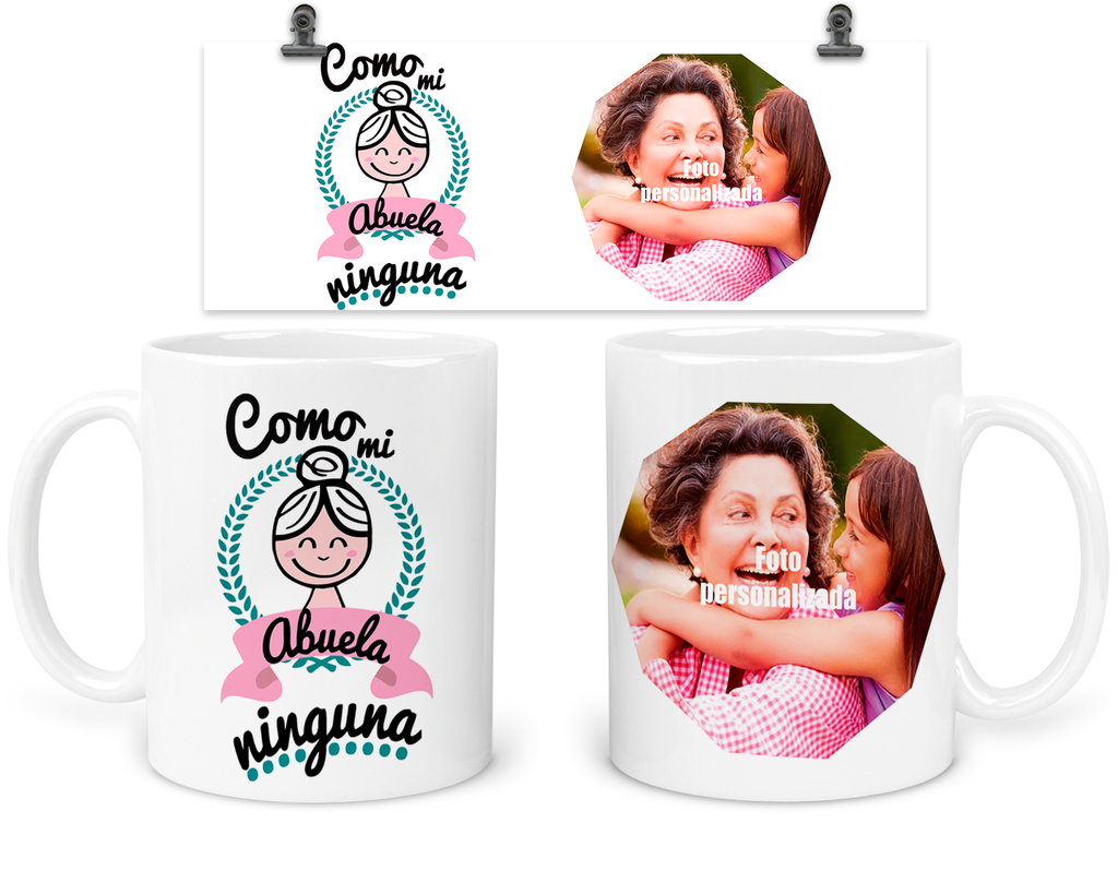 Taza 11 Oz Tda8. Dia Del Abuelo Personalizada Con Foto