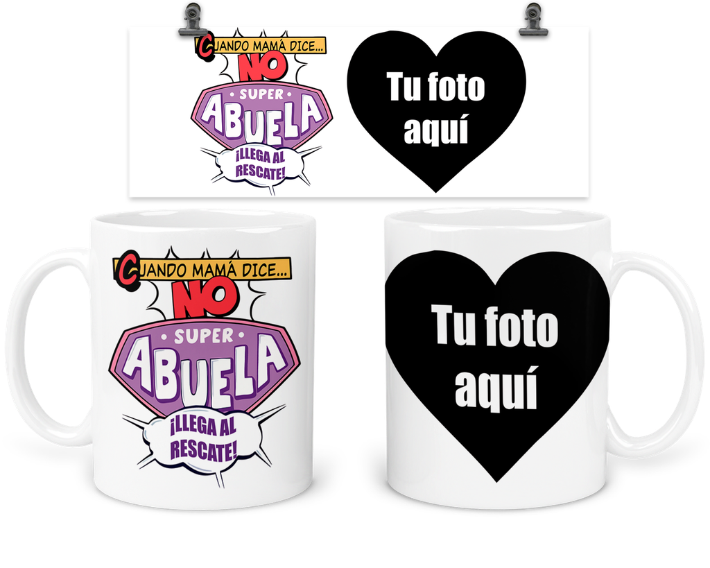 Taza 11 Oz Tda15. Dia Del Abuelo Personalizada Con Foto
