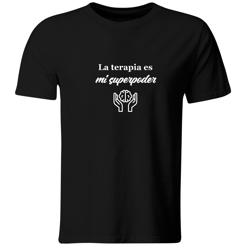 Playera Color Ic62. Frase: La terapia es mi superpoder