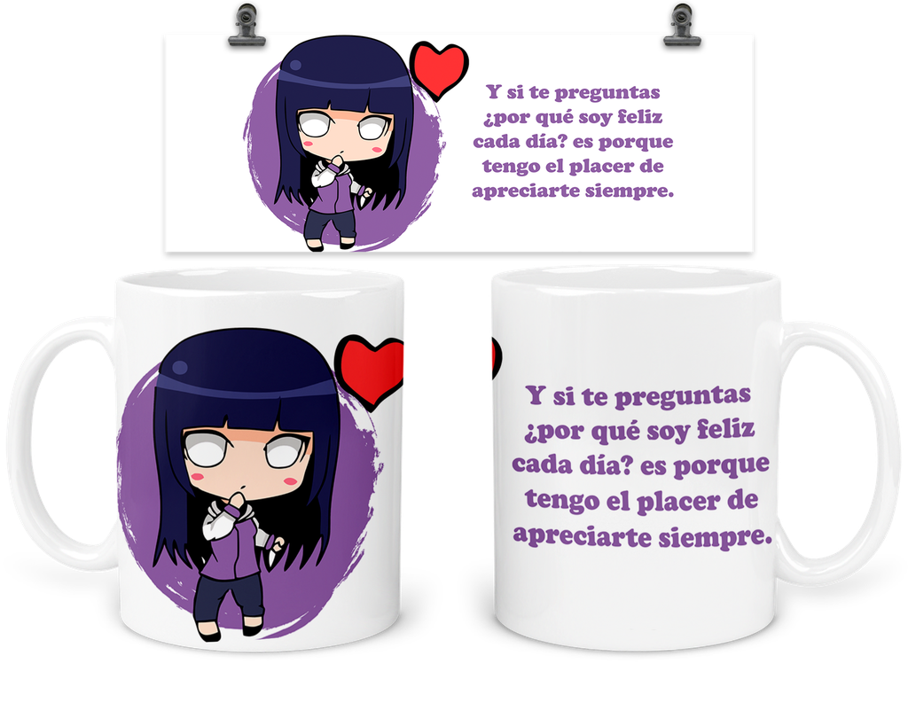 Taza 11 Oz Tapp5. Dúo De Tazas Aniversario: Hinata y Naruto