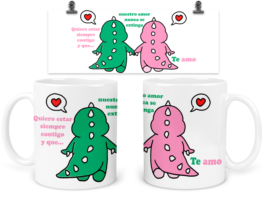 Taza 11 Oz Tapp12. Dúo De Tazas Aniversario: Dinosaurios
