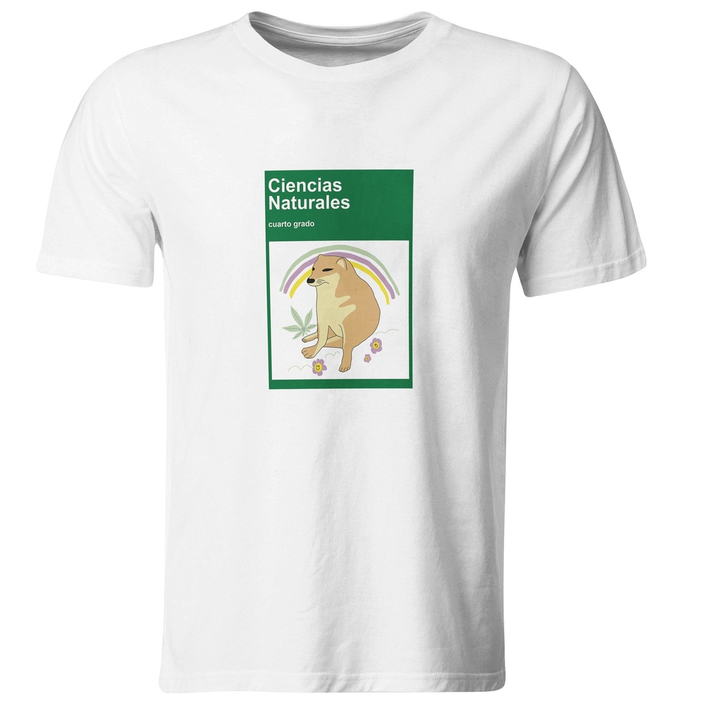 Playera Ciencias Naturales con estilo retro y meme de Cheems
