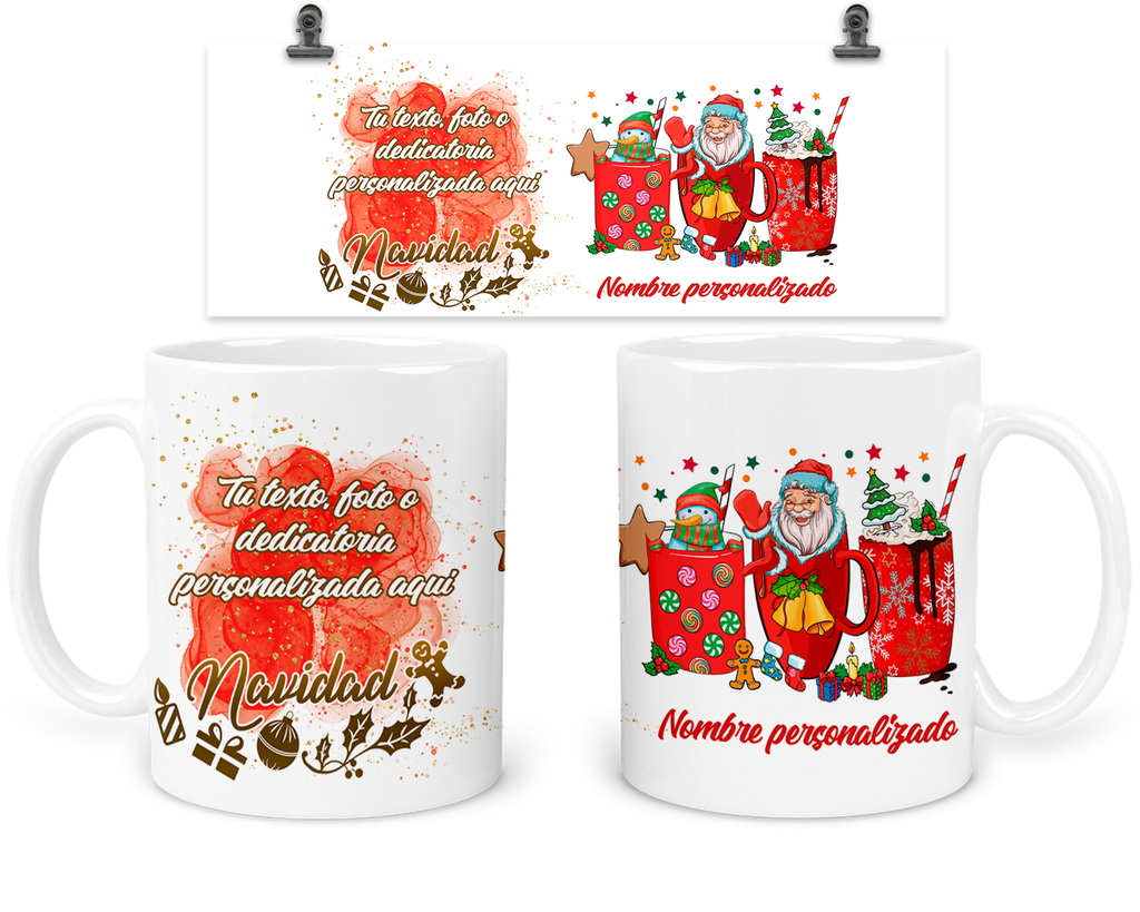 Taza 11 Oz Tan1. Personalizada Navidad intercambio regalo