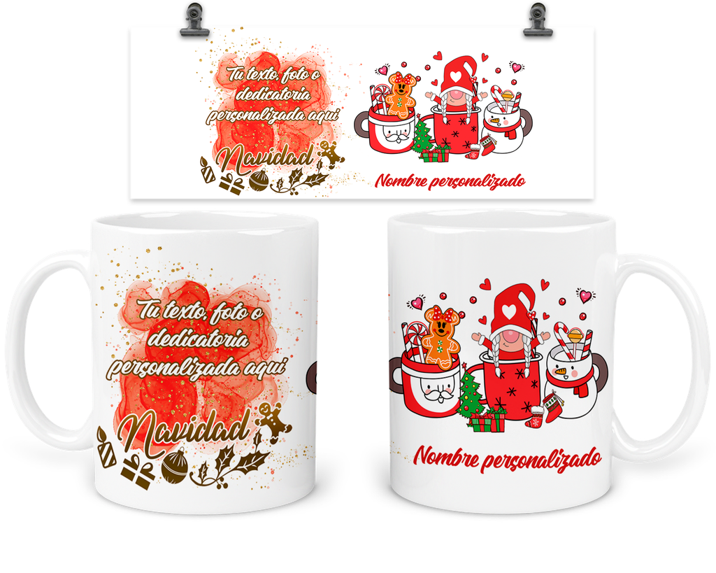 Taza 11 Oz Tan3. Personalizada Navidad Intercambio Regalo