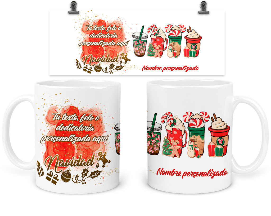 Taza 11 Oz Tan5. Personalizada Navidad Intercambio Regalo