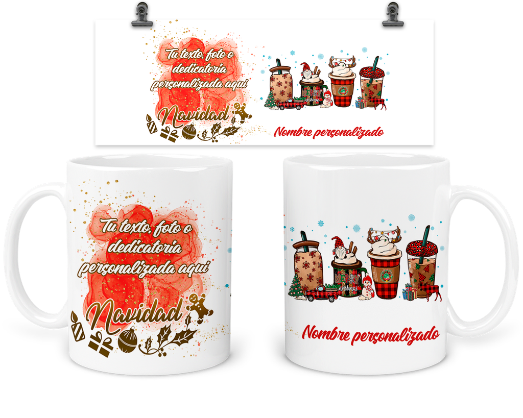 Taza 11 Oz Tan7. Personalizada Navidad Intercambio Regalo
