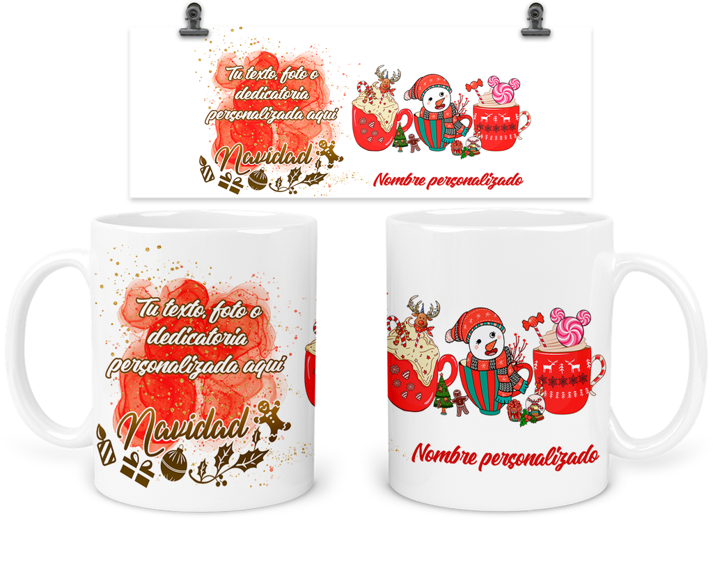 Taza 11 Oz Tan9. Personalizada Navidad Intercambio Regalo