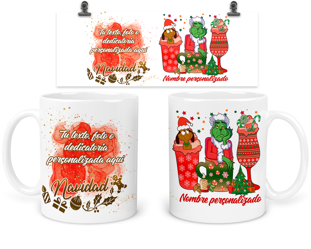 Taza 11 Oz Tan13. Personalizada Navidad Intercambio Regalo