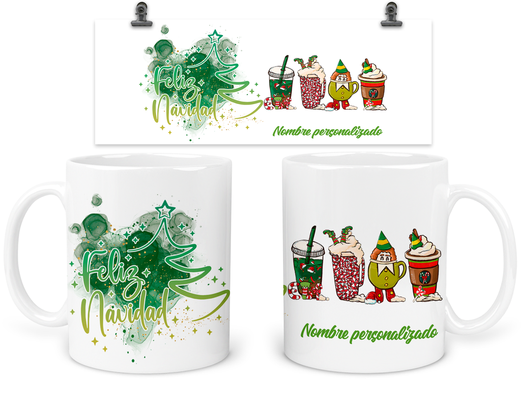Taza 11 Oz Tan22. Personalizada Navidad Intercambio Regalo