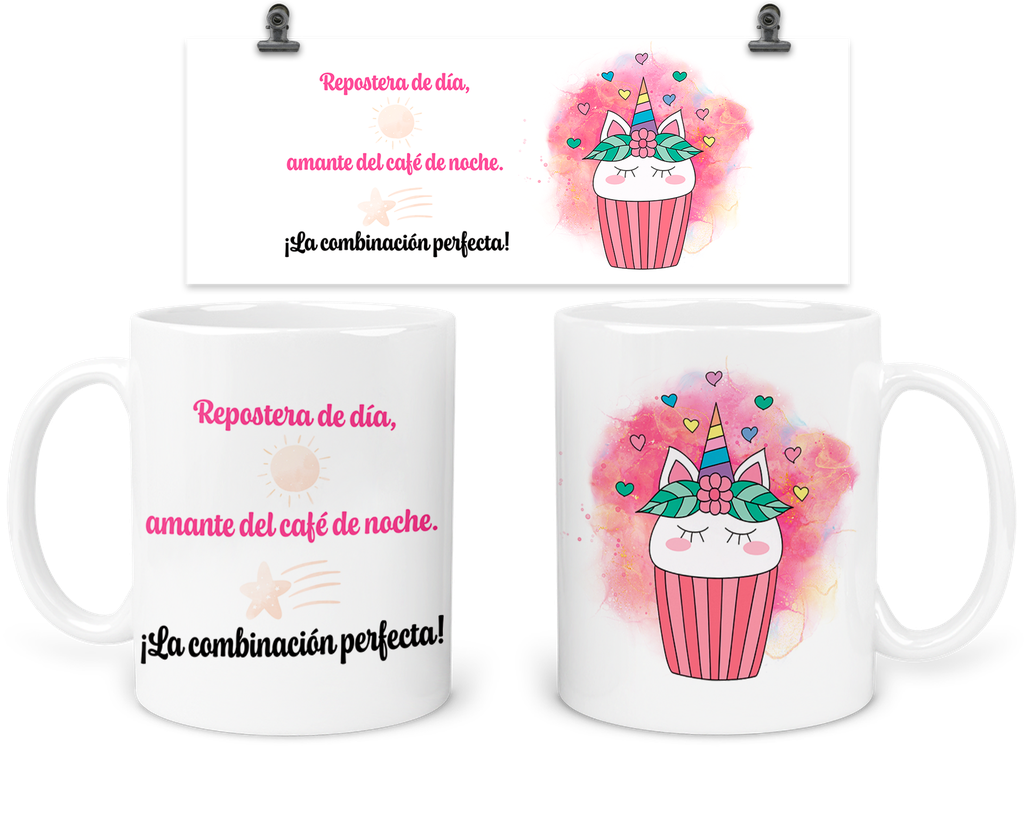 Taza 11 Oz Tap29. café repostera pastel cupcake 