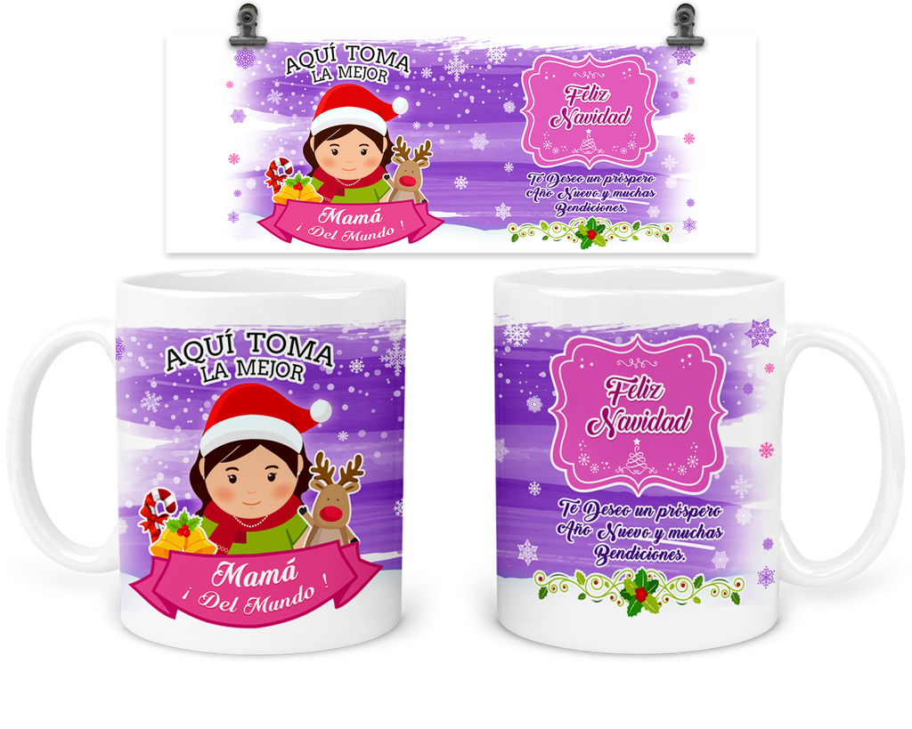 Taza 11 Oz Tan31. Navidad intercambio. Aquí toma: mejor mamá