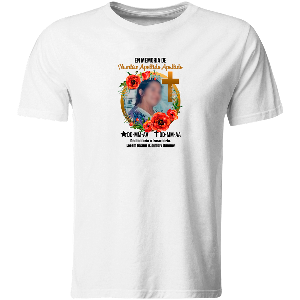 Playera Novenario Pn7. Foto + Texto Personalizado. Luto 