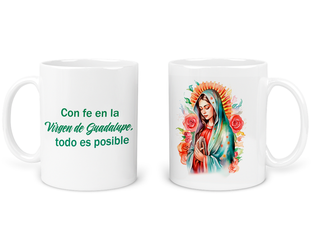 Taza 11 Oz Ts2. De La Virgen De Guadalupe: Fe Y Devoción
