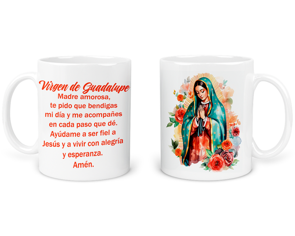 Taza 11 Oz Ts15. De La Virgen De Guadalupe: Fe Y Devoción