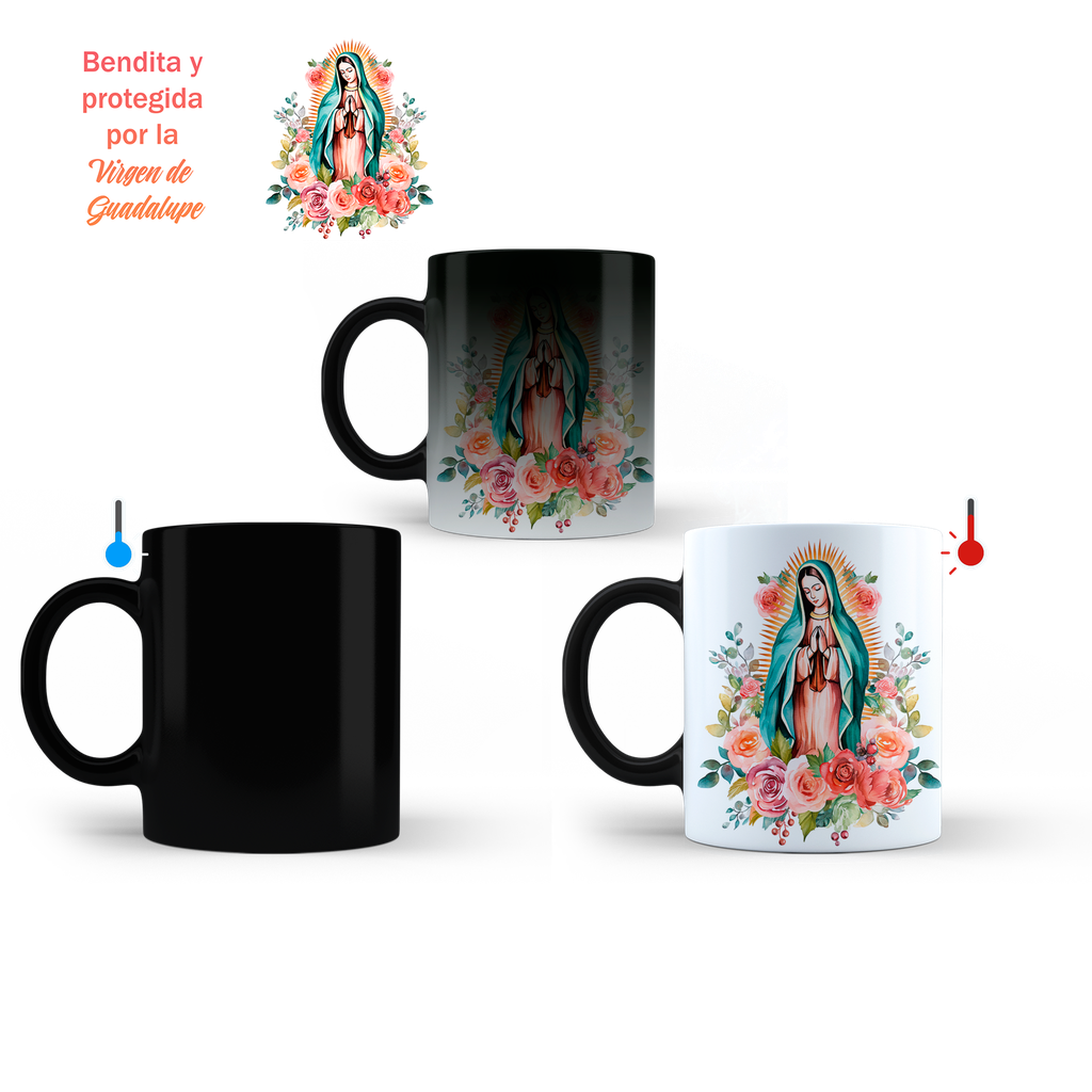 Taza magica 11 Oz Ts1. Virgen De Guadalupe: Fe Y Devoción